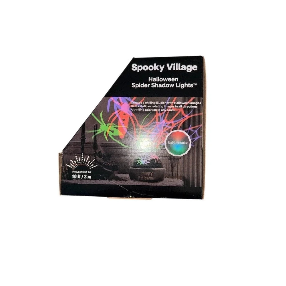 Gemmy Spooky Village Halloween Spider‎ Shadow Lights LED Projection Lamp